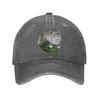 Vintage Watermelon Cat Silly Cat Meme Baseball Caps Unisex Style Distressed Washed Headwear Funny Outdoor Summer Soft Caps Hat