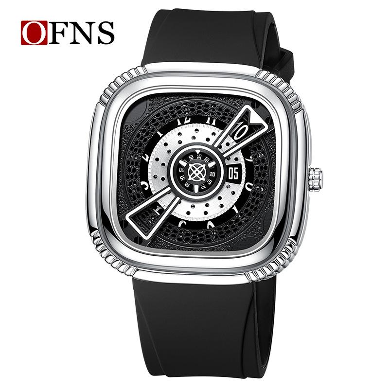 OFNS Men s Square Quartz Watch - Japanese Movement, Waterproof, Fashionable, Best Seller Business Wristwatch