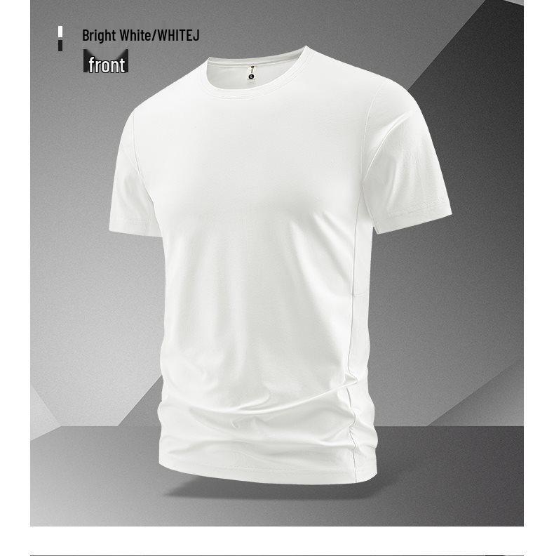 2026 Plus Size Summer Ice Silk Casual T-shirt for Men and Women - Breathable and Loose Fit for Outdoor Leisure