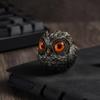 1/3Pcs Handmade Realistic Owl Statue with Big Eyes Intricate Feathers Metal Owl Figurine Home Decor