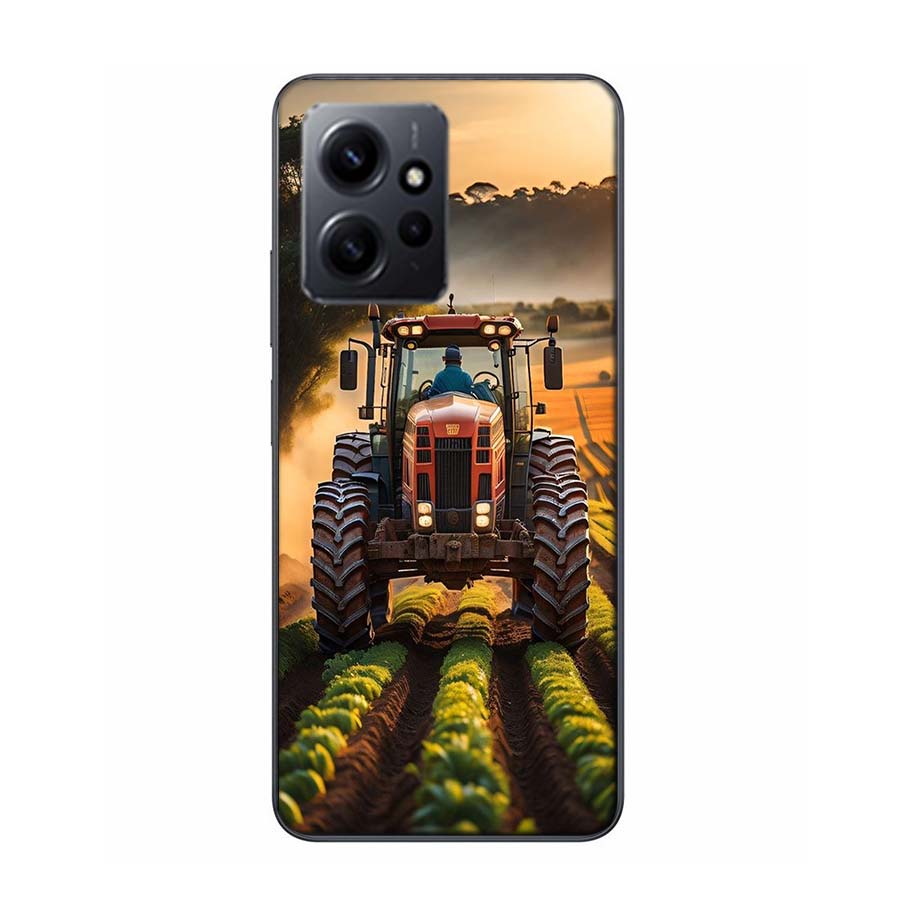 Landwirtschaftliche Maschinen Mähdrescher Handyhülle Für Redmi 12 13C 12C 15C 9 10 10C Note 13 Pro Plus 14 15 Pro 9T 9C 9A TPU Weiche Hülle Klar