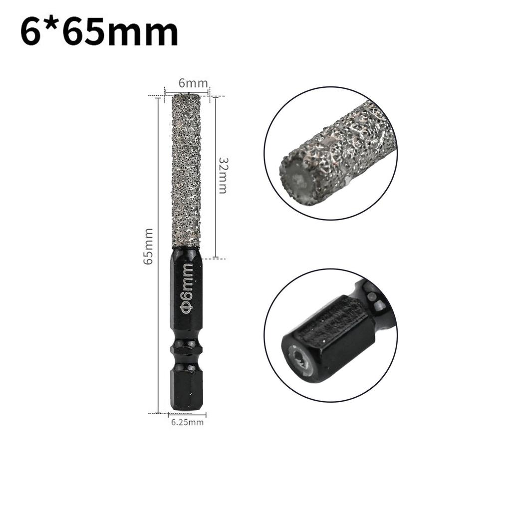 Diamant-Lochbohrer mit Sechskantschaft, geeignet für Fliesen und Glas