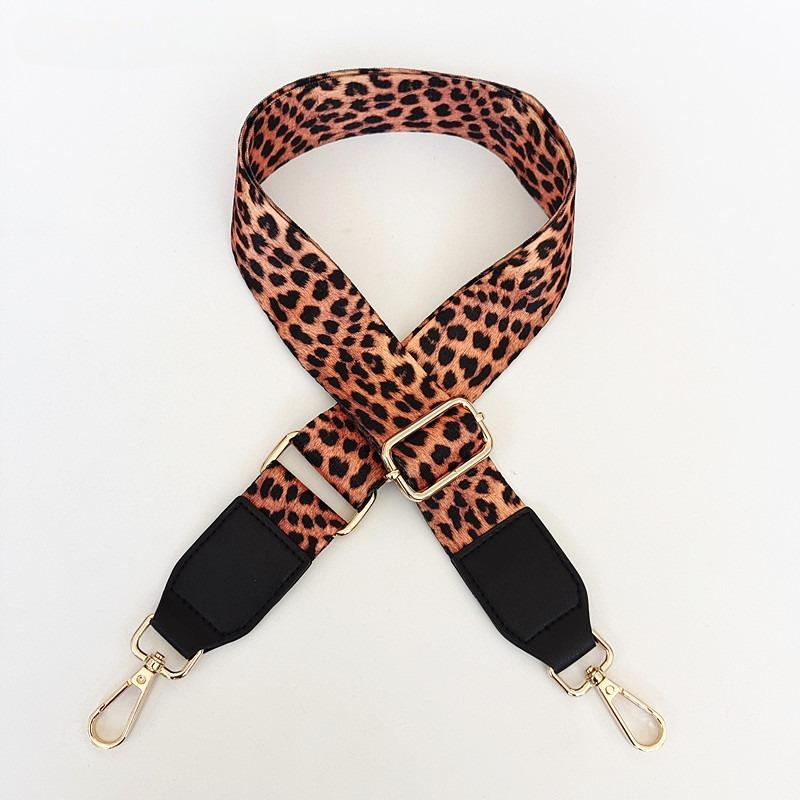 Bag Accessories 3.8 Wide Shoulder Strap Load-reducing Backpack Strap Leopard Print Bag Adjustable Leather Long Shoulder Strap