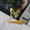 1Pc Vintage Butterfly Rose Ribbons Tassel Pendant Office Book Marker Supply School Creative Student Stationery Metal Bookmark