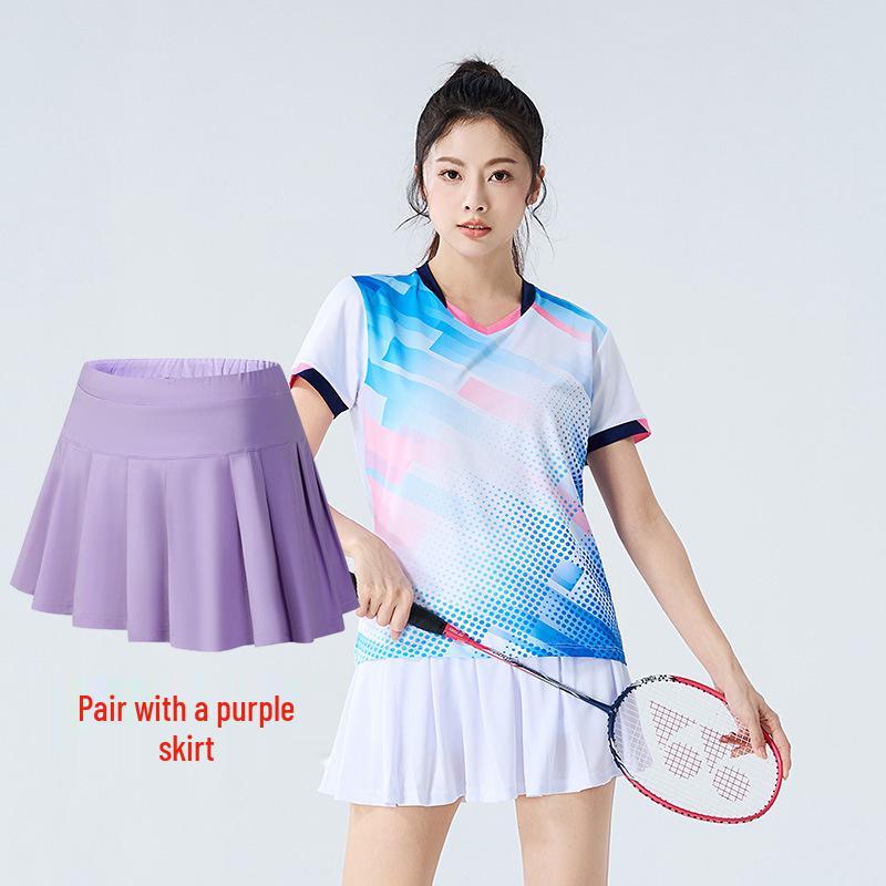 Quick-Dry Breathable Badminton, Tennis & Volleyball Uniform Set for Women & Men with Printed Numbers