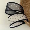 Soft Fabric Hair Hoop Polka Dot Pattern Wide Headband Comfortable Mesh Headband  Travel Use