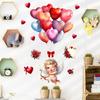 Cupid's Love Arrow Balloon Wall Decoration Sticker - Valentine's Day Couple Festive Atmosphere Sticker