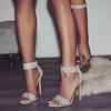 2022 Plus Size Chunky Heel Women's Square Toe One-Strap Sandals