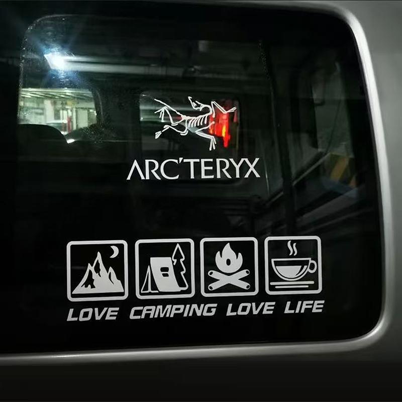 Love Camping, Love Life. Car Sticker Decoration Waterproof For Window And Bumper Stickers Of Cars, Trucks And Motorcycles