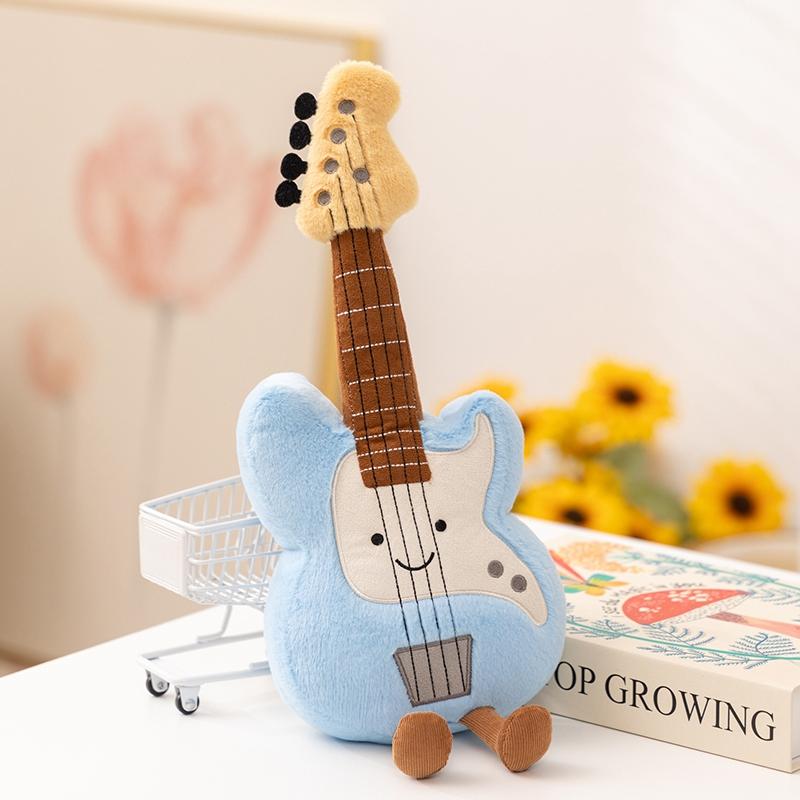 Lovely Instrument Combination Plush Saxophone Guitar Doll Guzheng Toy Piano Soft Pillow Gift For Children