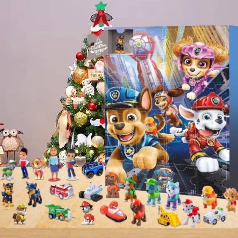 Christmas Paw Patrol Advent Calendar 24 Gifts Box Toys Festivals Doll Countdown