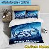 Custom Name Zenit Football Bedding Set 3PCS Duvet Cover Closure Includes 1 Duvet Cover & 2 Pillowcases for All Seasons Bedroom Decor