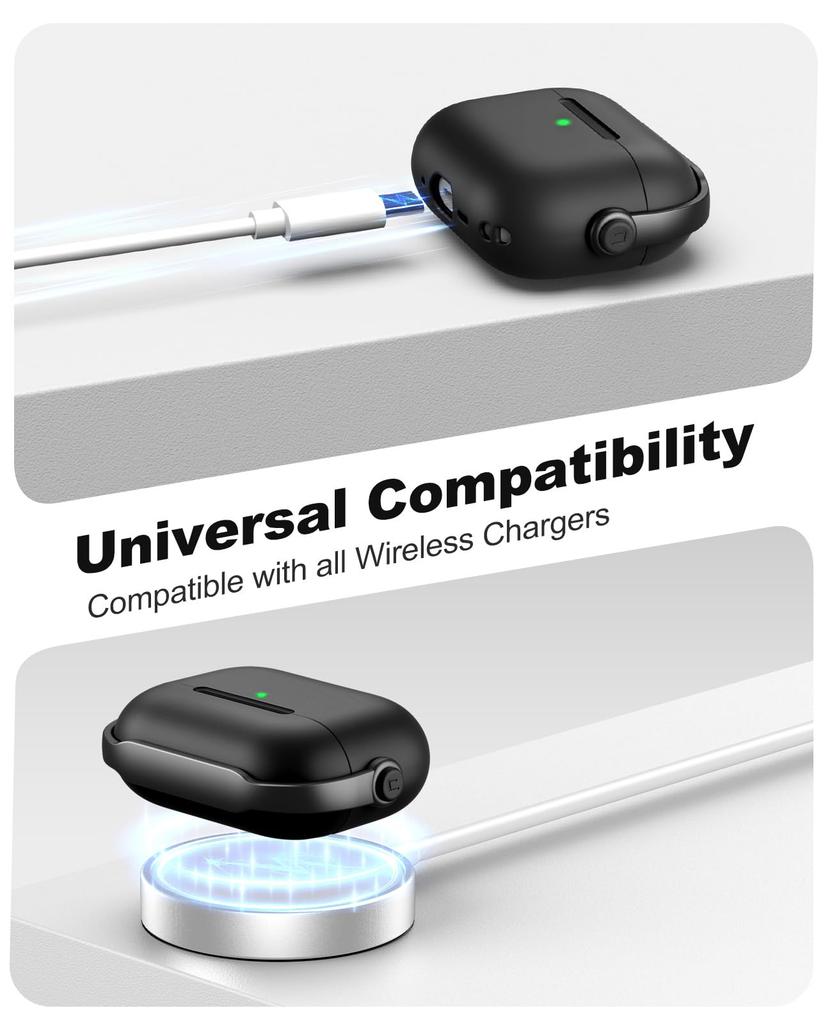 For AirPods Pro 3 Earphone Case with Secure Lock Music Headset Design Full Protective Cover for AirPods Pro 3 with Cleaning Kit