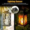 Solar Powered Outdoor Waterproof Courtyard Lights Hollowed Out Candle Holders Pendant Lights Retro Candles for Garden Lawn Patio