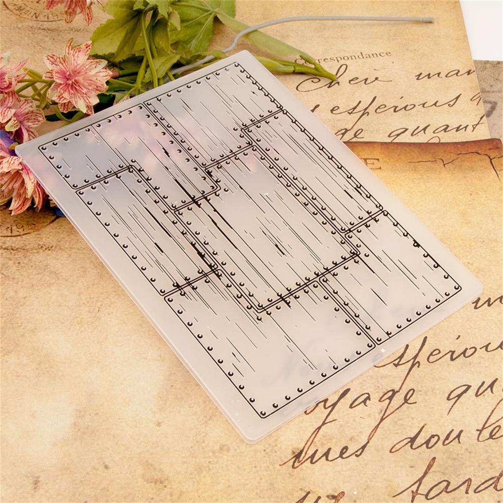 Grid Dot Embossing Folder Embossing Stencil Plastic Embossing Templates for Christmas Card Making Scrapbooking DIY Album