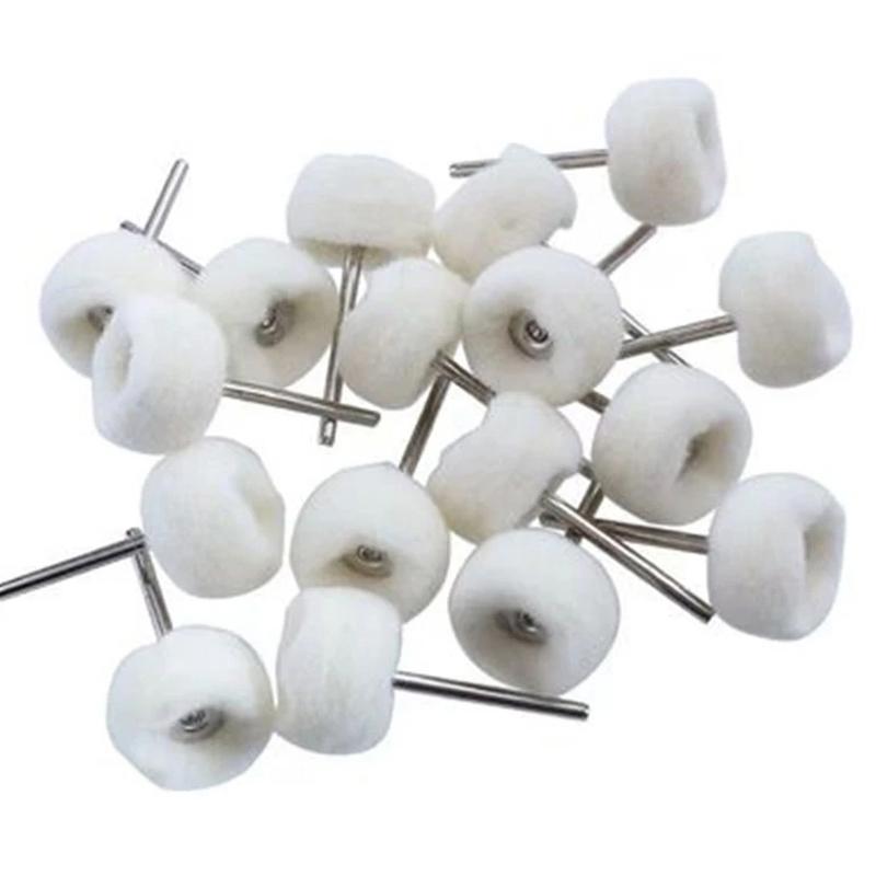 50Pcs Mini Grinding Sanding Head Abrasive Disc Felt 3mm Shank Buffing Wheel for Metal Polish Brush Drill Rotary Tool Accessories