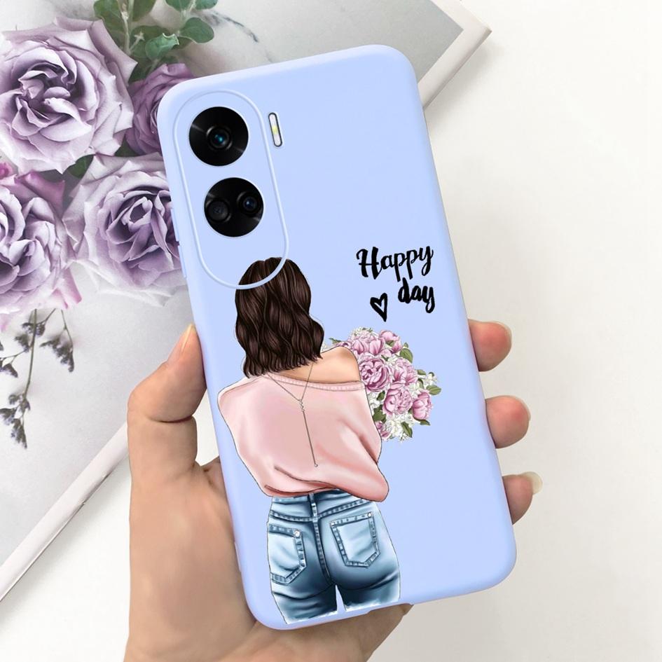 For Cover Honor 90 Lite Phone Case CRT-NX1 Fashion Butterfly Cartoon Slim TPU Soft Silicone Back Cover For Honor 90Lite 5G Funda