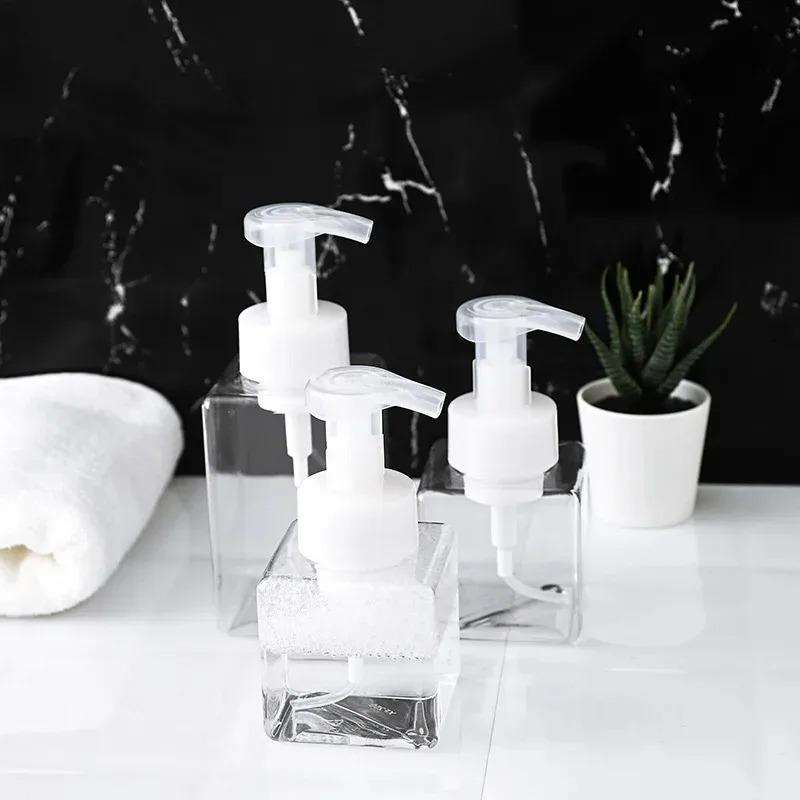 1-4 PCS Bathroom Press Type Foaming Bottle Dispenser Hand Foam Empty Bottle Facial Cleanser Travel Household Shower Gel Portable
