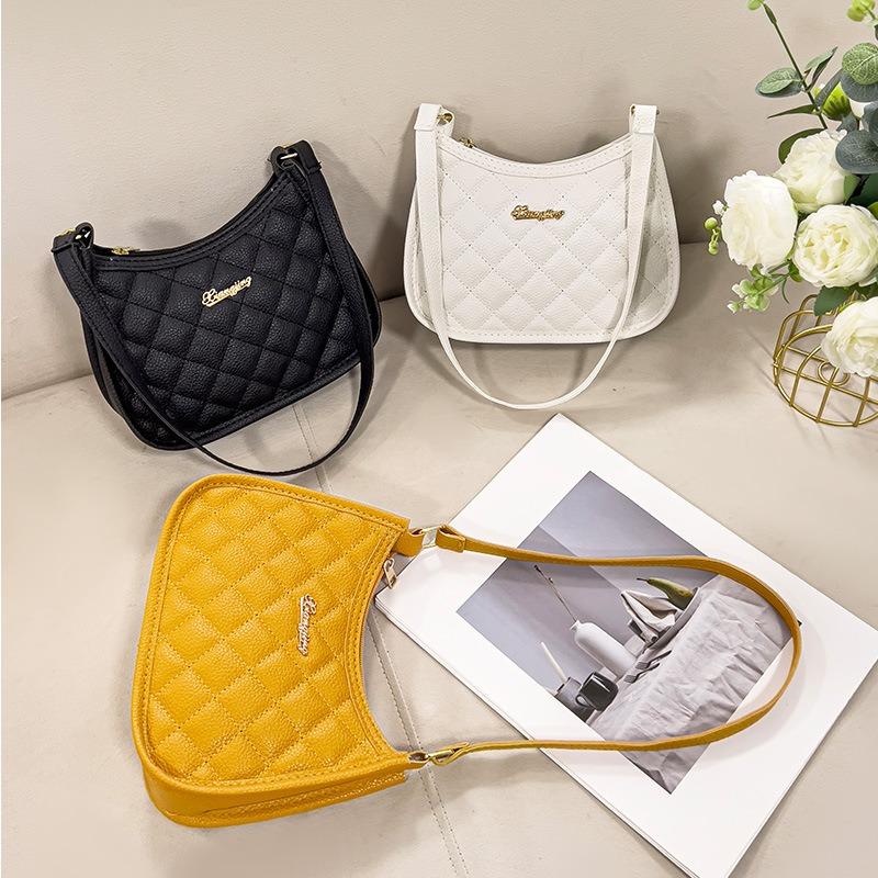 Lychee Print Underarm Bag Soft Fabric Women's Bag High-grade Sense Shoulder Bag