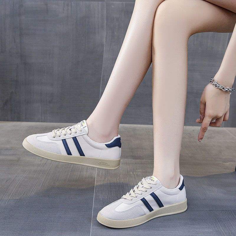 Dexun Shoes 2025 Spring New Little White Shoes Women's Retro Versatile Student Flat-bottomed Sports and Leisure Board Shoes Forrest Gump Shoes