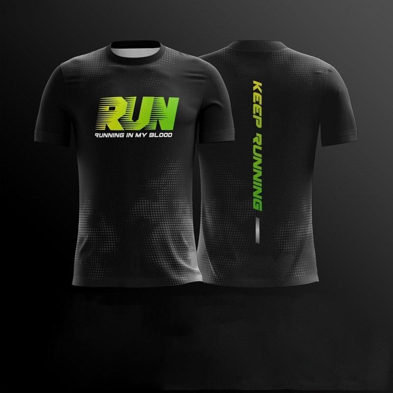Simple Fashion Run Letters T Shirts Fashion Trend Outdoor Running 3D Printed Unisex T-shirts Loose Breathable  Tees