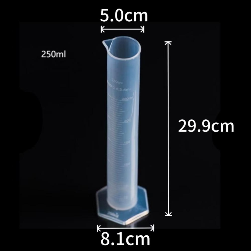 Transparents Graduated Cylinder Plastic Sturdy Measuring Cups Professional Trial Test Liquid Tube for Measurement Usage