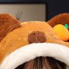 Warm Capibara Hat Soft Kapibara Gloves Cartoon Plush Capybara Scarf  Ski