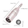 1/2Pcs 6.5Mm Stereo 1/4" Trs Male To Xlr 3Pin Female & Male Stereo Balanced Audio Connectors 1/4 Inch Trs To Xlr Adapter Set