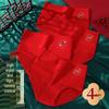 LANGSHA Women's Lucky Red 7A Antibacterial Cotton High-Waist Underwear 4-Pack
