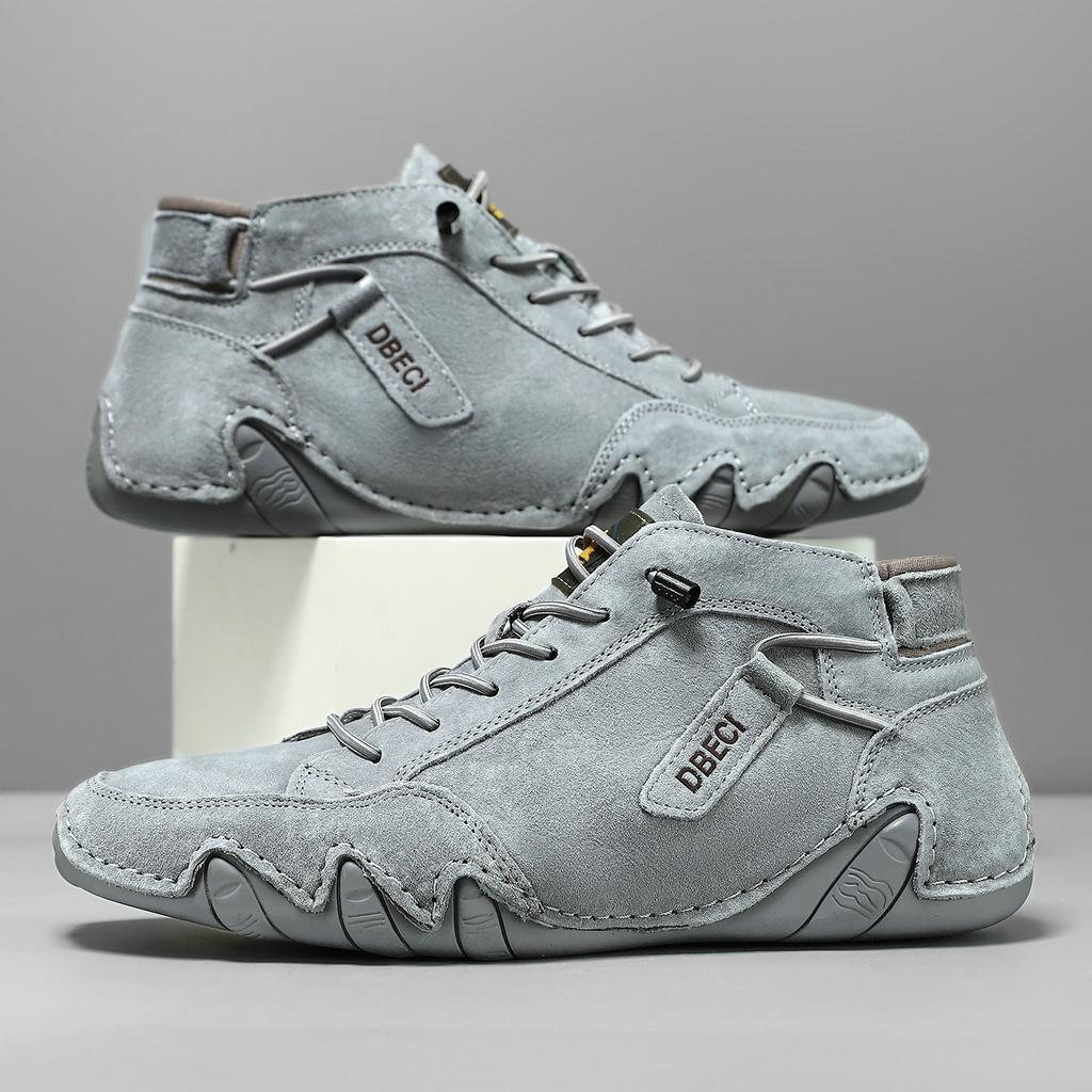 Popular Spring and Autumn Men's Casual Shoes Short Boots Outdoor Casual Men's Boots Trend Top Leather Large Size Men's Shoes