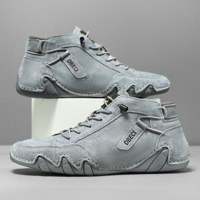 Spring and Autumn Men's Casual Shoes Short Boots Outdoor Casual Men's Boots Trend Top Leather Large Size Men's Shoes