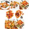 Exquisite Halloween Artificial Foam Pumpkin Set With Realistic Pine Cone Props