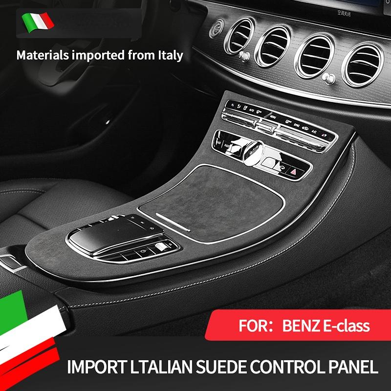 Für Mercedes Benz E-Klasse W213 Italien Super Wildleder Abdeckung Auto Mittelkonsole Schalthebel Panel Verkleidung Zubehör