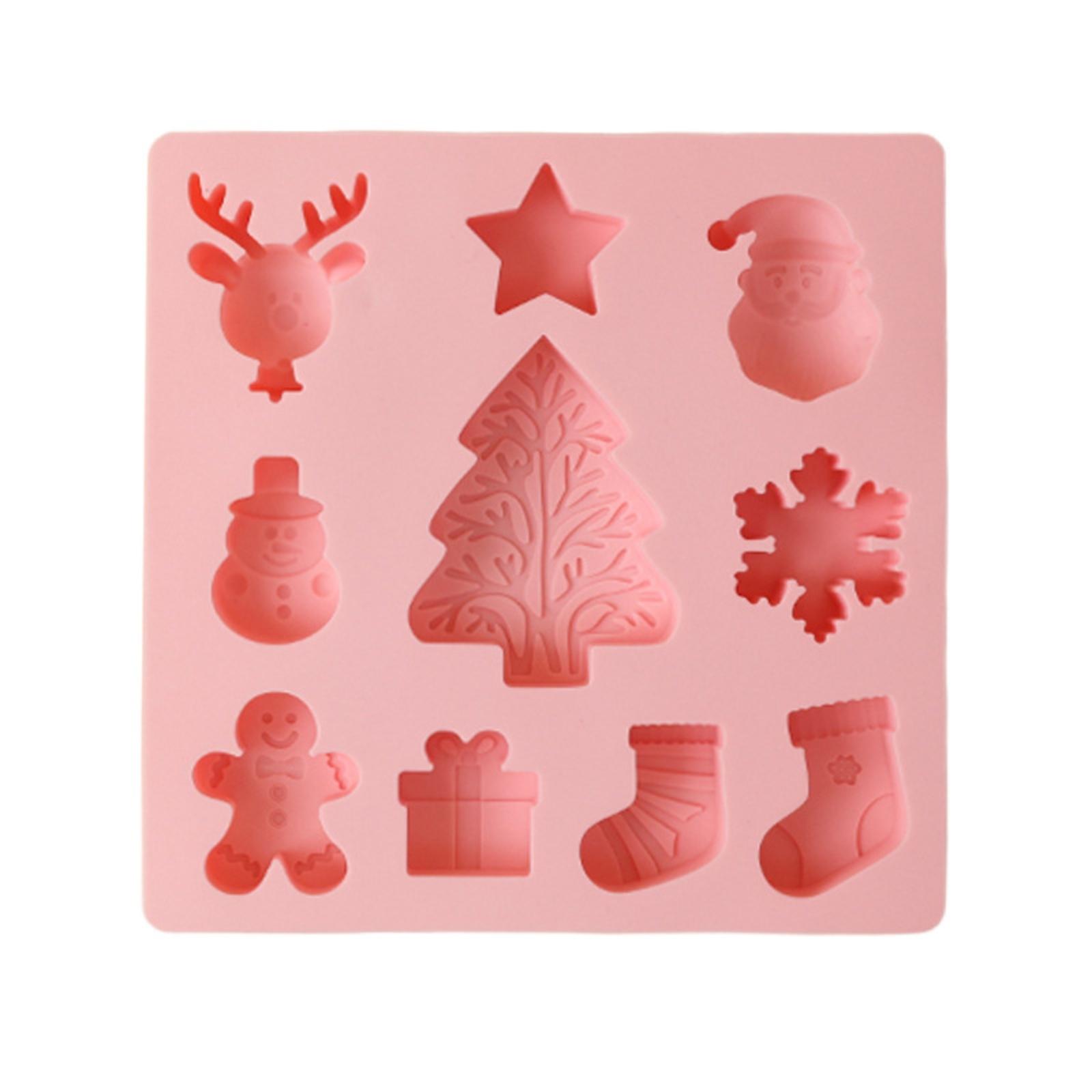 

Christmas Cookie Silicone Molds, Holiday Baking Molds,Silicone Cake Mold, Gingerbread Men, DIY Cookie Baking Mold One Size рожевий