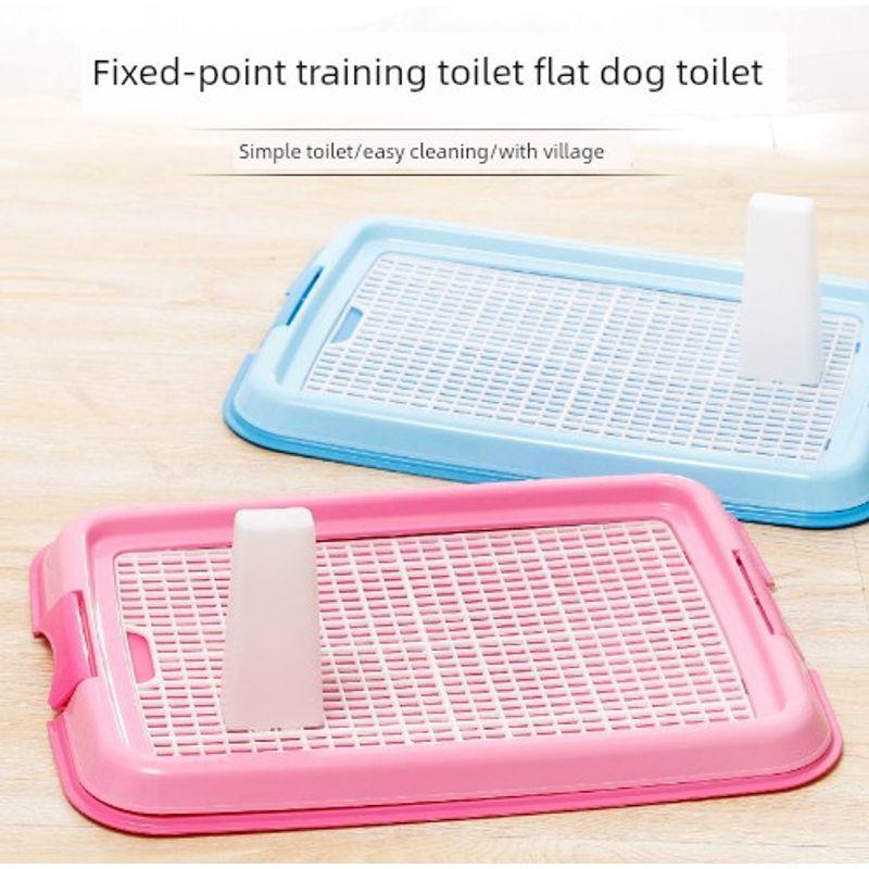 

Xinjiang Flat Toilet Small and Medium Sized Dog Toilet Urine Bedpan Pet Supplies Anti-Stepping Shit Dog Urinal The first generation color random