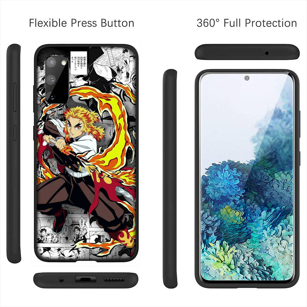 For iPhone 16 15 Xiaomi Redmi Note 14 13 12 11 Pro Max X 16e Samsung Galaxy S25 S24 S23 Moto OPPO Huawei Rengoku Kyoujurou Demon Slayer Tanjirou Case