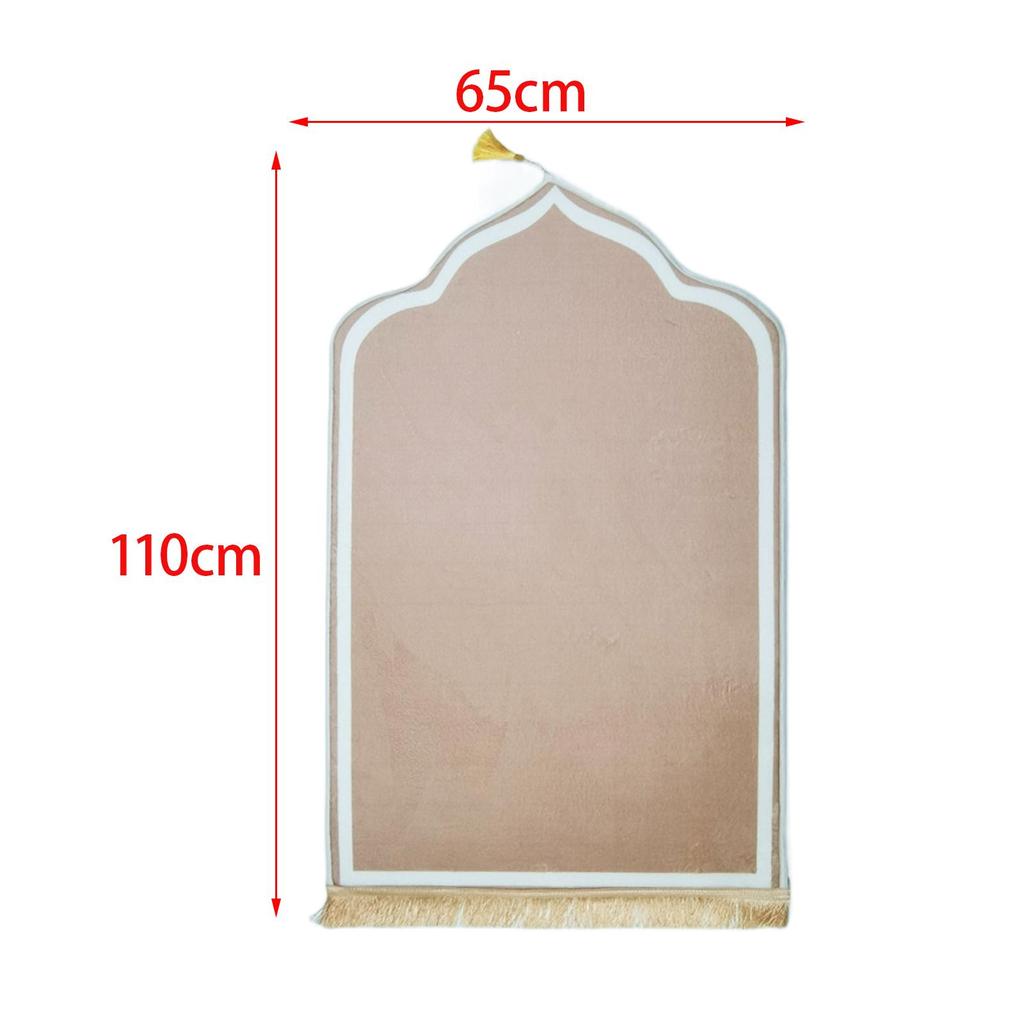 Portable Prayer Rug Flannel with Tassel Area Rug Washable for Gifts