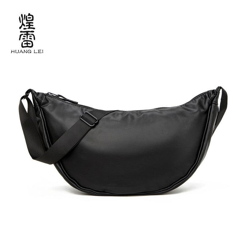 

New versatile soft leather dumpling bag women s messenger bag casual ultra-light fashion popular women s bag convenient shoulder bag чёрный