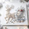 Kit Pittura Diamante Natale Fai da Te Babbo Natale Renna Mosaico Pittura con Perline Artigianato per Decorazione Murale Casa Festiva