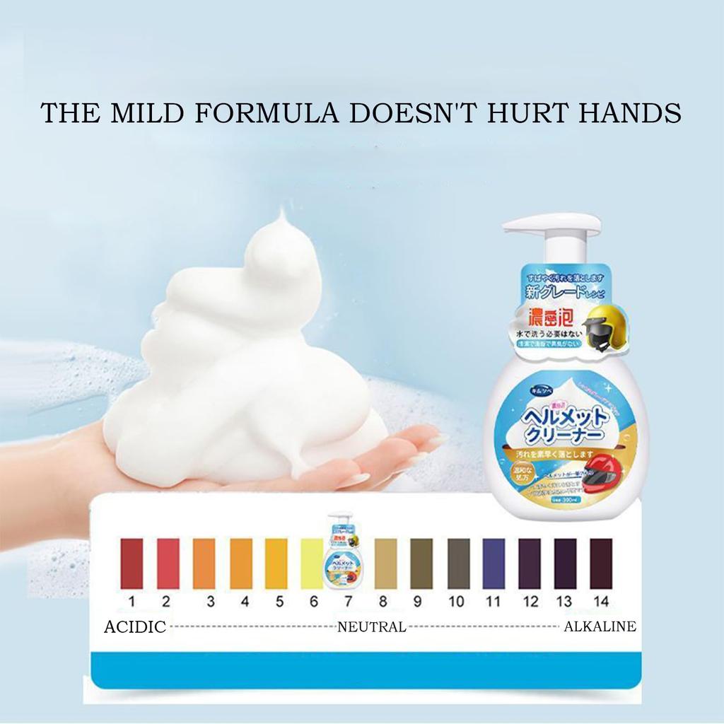 Helmet Foam , 300ml Mild - Deep Cleaning Agent for Dirt Removal of Motorcycle Protective Gear
