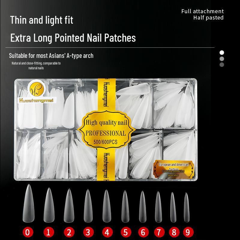 Huashengmei 3rd Gen Seamless Frosted Ultra-Thin False Nails Refill