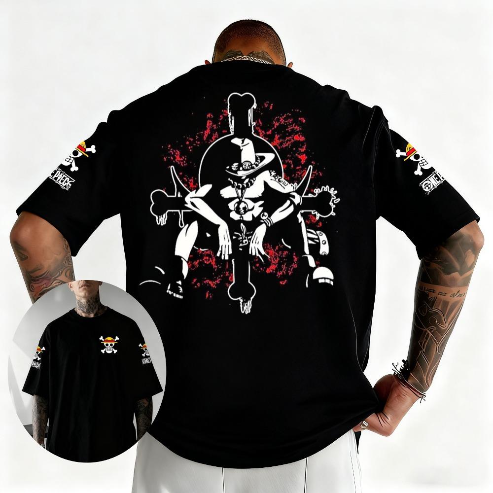 ONE PIECE Mens TShirt Trafalgar Law Japanese Anime Summer Loose Cotton Y2K Harajuku Boys Kids ParentChild Short Sleeves