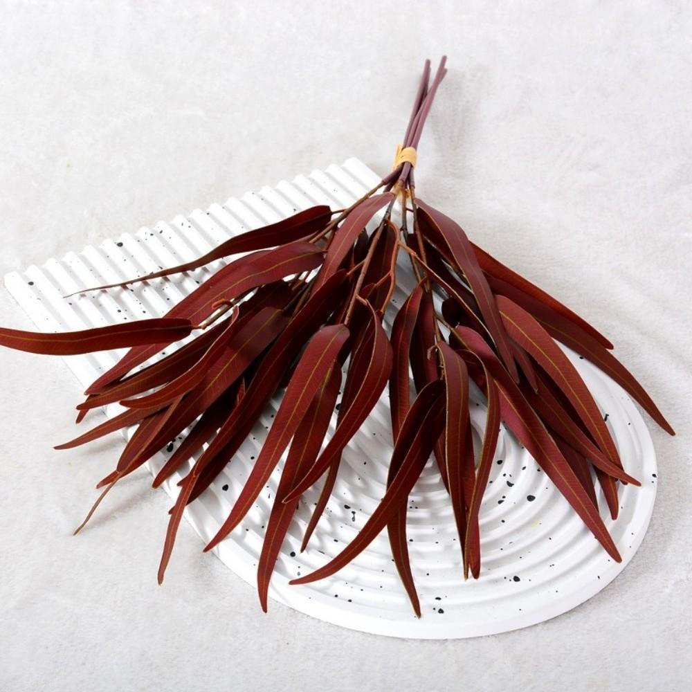 3D Printing Artificial Eucalyptus Leaf Green Leaves Lifelike Silk Willow Leaves UV Resistant DIY Plants Fake Plants Garden