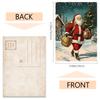 32pcs, vintage Christmas postcards, Santa Claus, birthday/anniversary gifts, collectibles, suitable for gifting, and mailable.