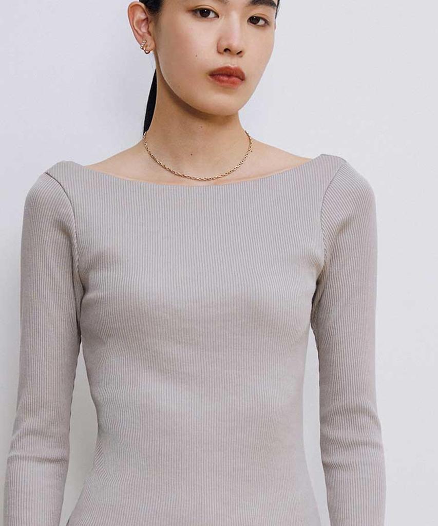 Our Wacoal JCW547 Ribbed with Long BR Women's Open-Back T-Shirt Cups, Sleeve,