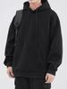 Men's Japanese Streetwear Heavyweight Fleece Lined Hoodie - Casual Loose Fit, Solid Color for Autumn/Winter.