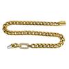 High Quality Fashion Jewelry 18K Gold Stainless Steel Chunky O Chain Necklace Zircon Rectangle Pendant Necklace Women