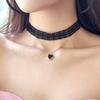 Chain Heart Lace Choker Necklace