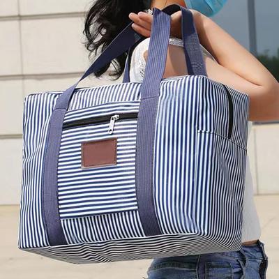 Extra große Aufbewahrungstasche mit Reißverschlüssen und Tragegriffen, wasserdichte und feuchtigkeitsbeständige Kleidungs-Organizer-Tasche, robuste Umzugstasche aus Oxford-Stoff