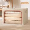 Collapsible Cloth Storage Box With Steel Frame For Bedroom Closet Organization